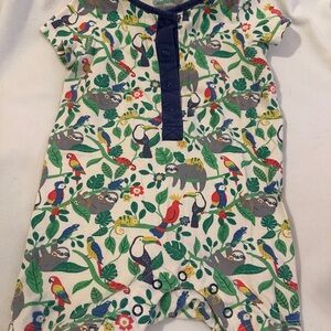 Baby Boden Colorful Animal Print Baby Romper